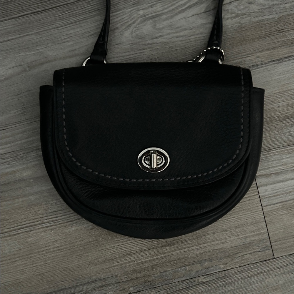 Coach Black Leather Shoulder Bag NWOT